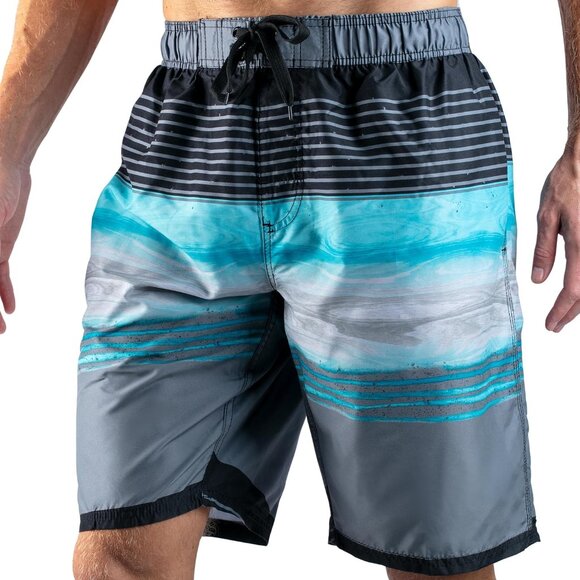 Bellaire Men's Swim Trunks Quick-Dry Swim Shorts Men, 9" Inseam Regular & Extend